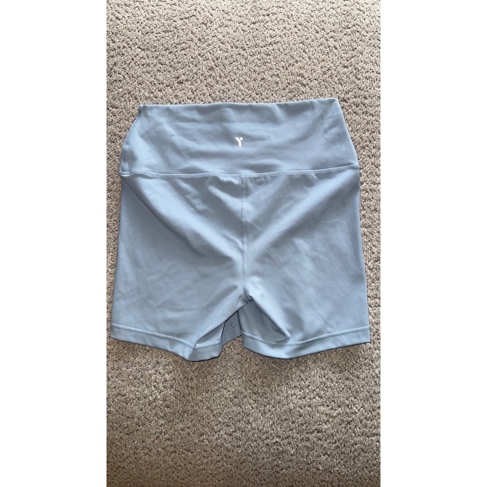 Yogalicious Butter Tech Everyday Shorts Light Blue High Waisted Biker Shorts L